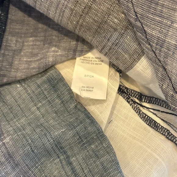 Lucky Brand Dark Blue Blouse with White Accents - Picture 6 of 8